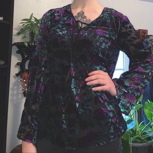 NWT Dalia Velvet Shirt
